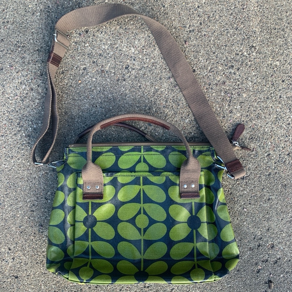 Orla Kiely Green and Brown Women's Bag